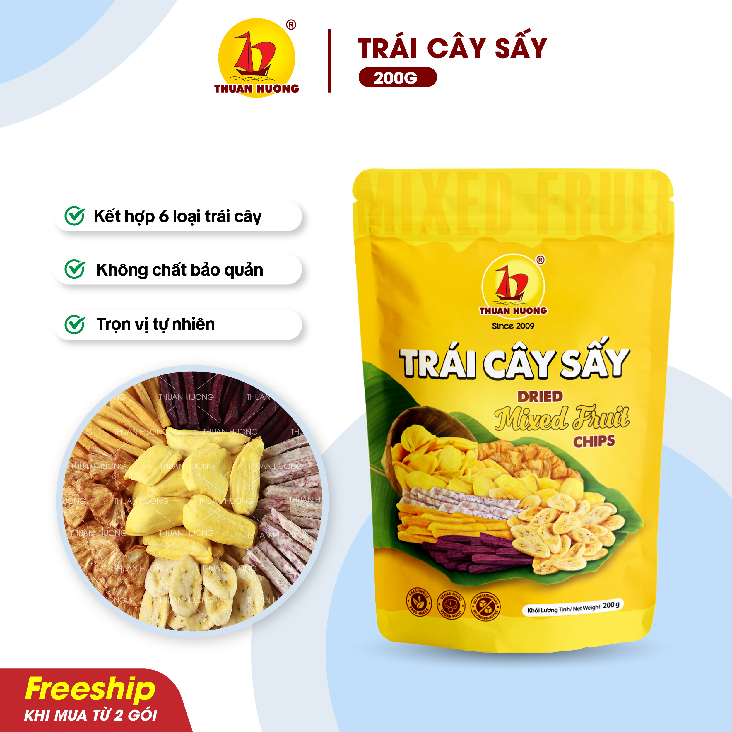 Trái Cây Sấy Không Đường 200g