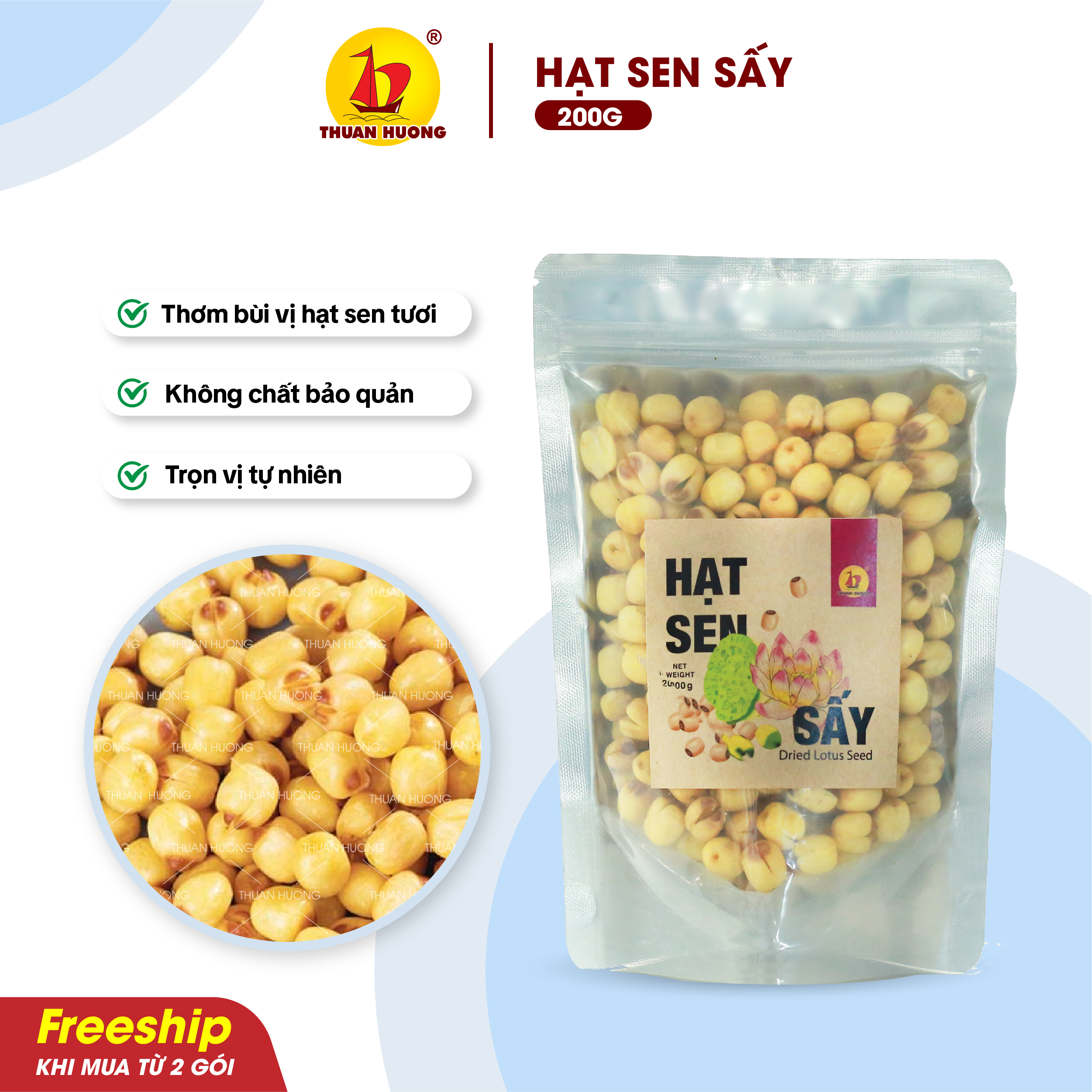 Hạt Sen Sấy Không Đường 200g