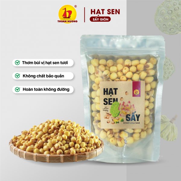 Hạt sen sấy Không Đường