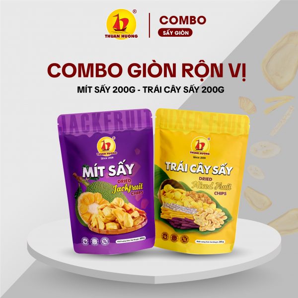 Combo Mít sấy, Trái cây sấy