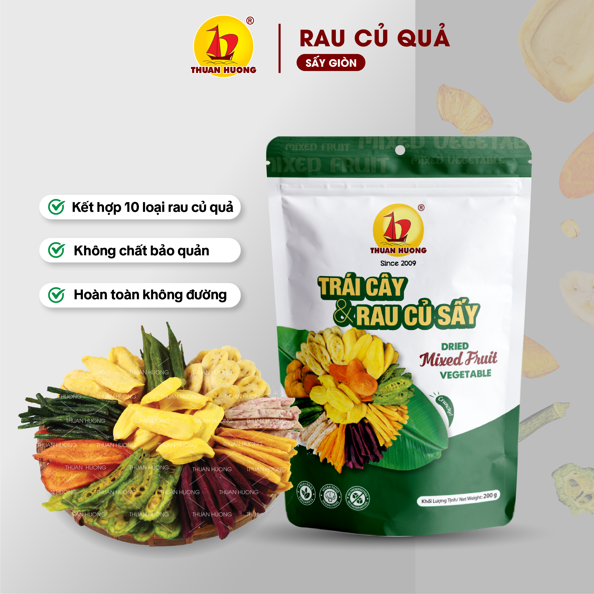 Rau Củ Sấy Không Đường 200g - Ảnh 4